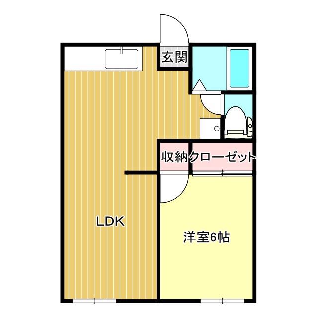 アルタス大山(1LDK/1階)の間取り写真