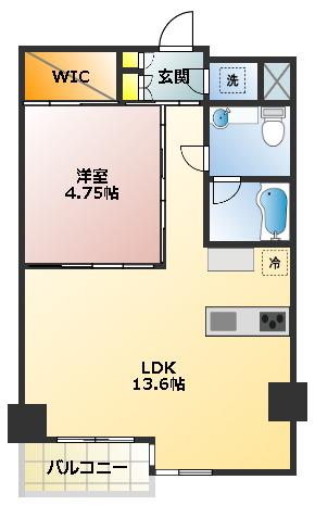 グランデ85(1LDK/4階)の間取り写真