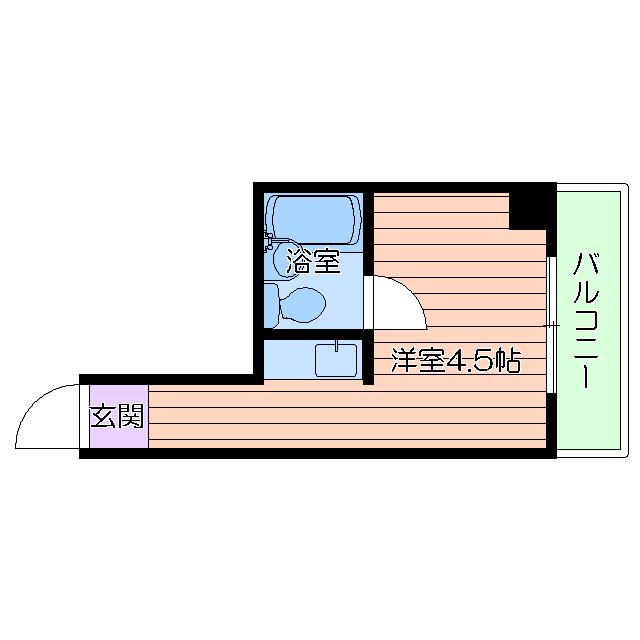 FM NAKAZAKIII(ワンルーム/5階)の間取り写真