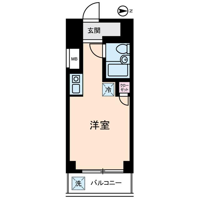 アムス堀ノ内A棟(ワンルーム/3階)の間取り写真