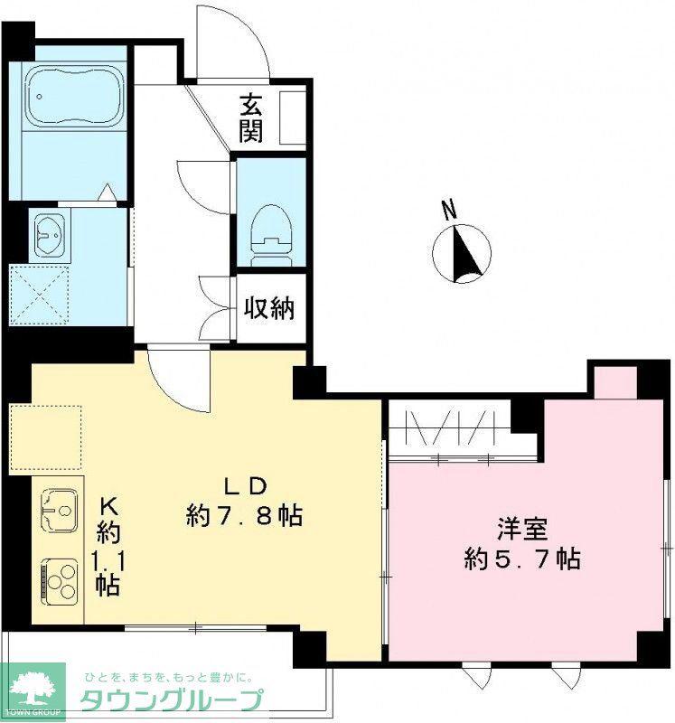 CASA MADRE(1LDK/5階)の間取り写真