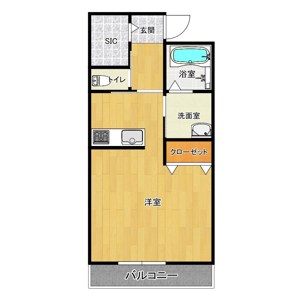 丸山アパート(ワンルーム/2階)の間取り写真