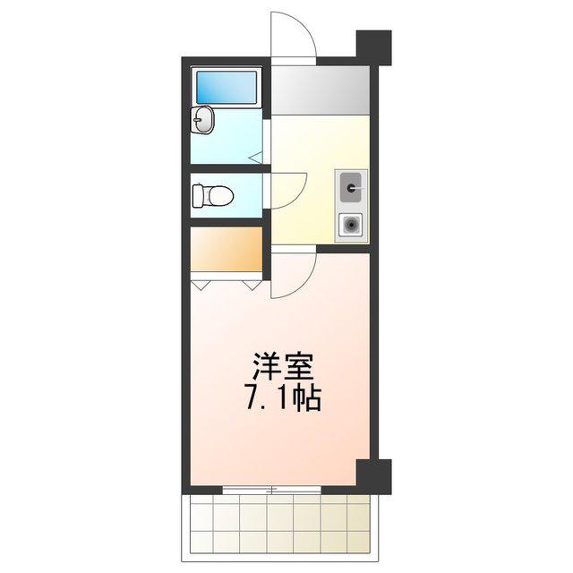 中井マンション(1K/4階)の間取り写真