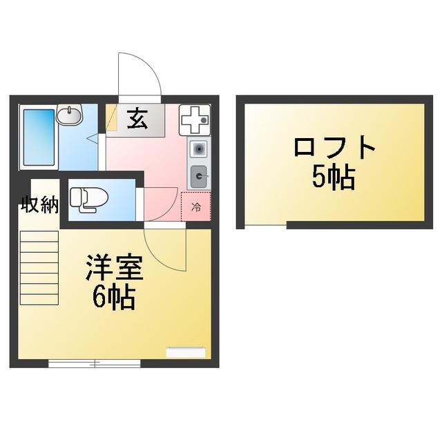 プロムナード野島公園(1K/2階)の間取り写真