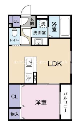 クレストヒル(1LDK/2階)の間取り写真