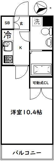 マーブルテラス(1K/3階)の間取り写真