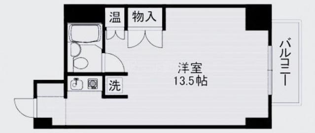 バルミー平和(ワンルーム/4階)の間取り写真
