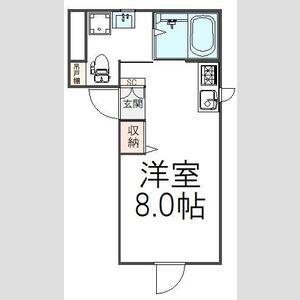 コフレ中野(ワンルーム/1階)の間取り写真