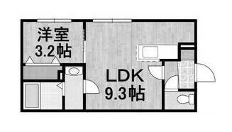MARRIOTT F ビレッジ(1LDK/2階)の間取り写真