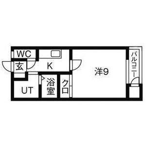 ユナイテッド(1K/1階)の間取り写真