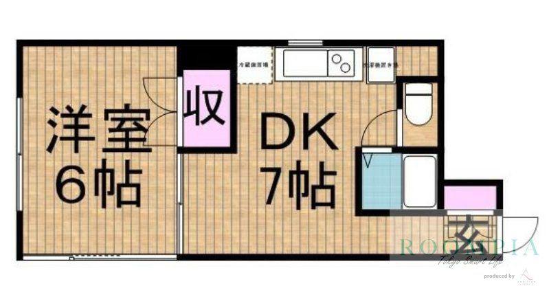 池尻マンション(1DK/3階)の間取り写真
