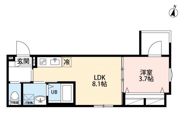 ROBOT HOME 与野本町(1LDK/1階)の間取り写真