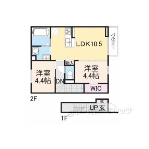 フォレストパーク瀬田(2LDK/2階)の間取り写真