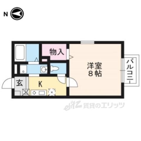 相深荘(1K/1階)の間取り写真