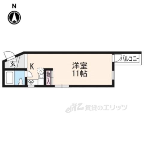 プルミエール五条(ワンルーム/3階)の間取り写真