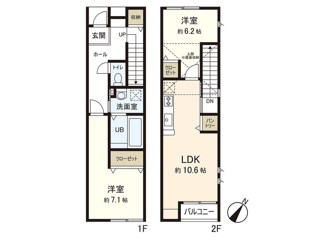 MALIE柏木(2LDK/1階)の間取り写真