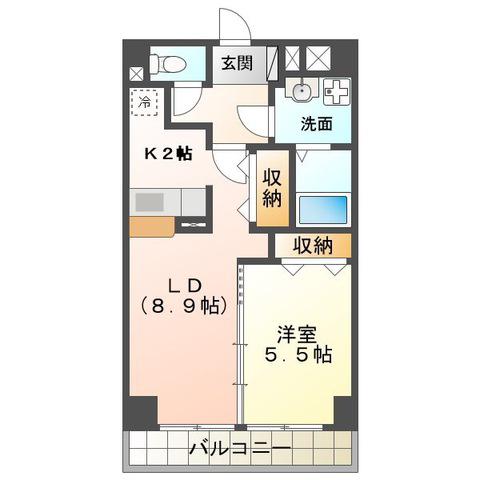 メゾン・ド・ルミエール(1LDK/4階)の間取り写真