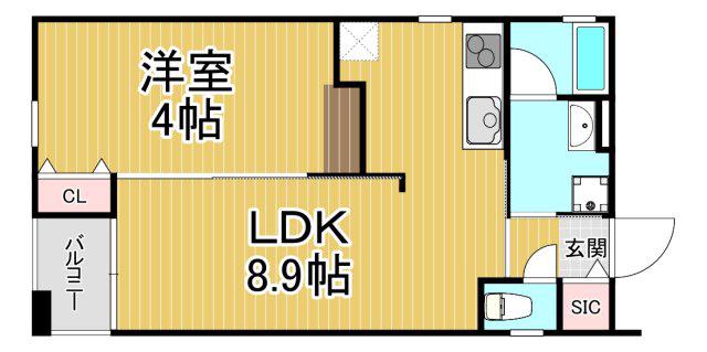 LELIERRE(1LDK/4階)の間取り写真