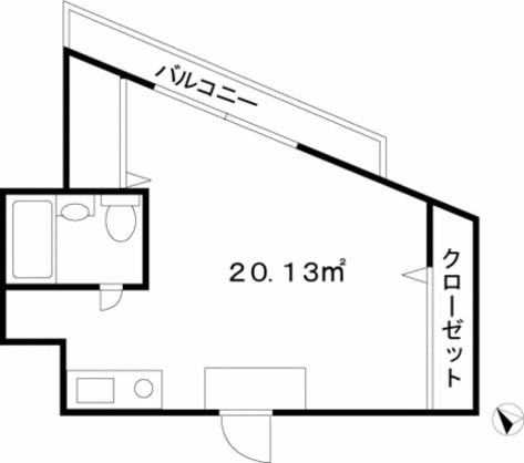 ステージ西新宿(ワンルーム/4階)の間取り写真
