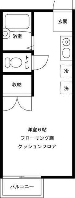 ルノール沼袋(1K/2階)の間取り写真
