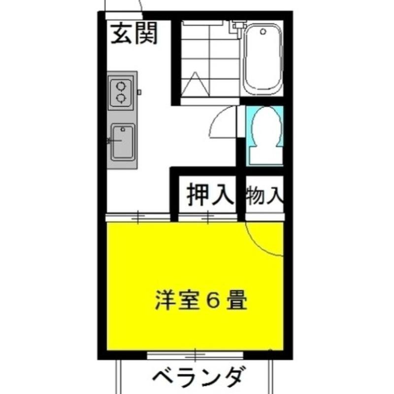 プチメゾン・ラメール(1K/2階)の間取り写真