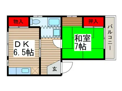 秋津マンション(1DK/3階)の間取り写真