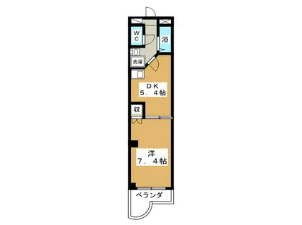 第1アネストマンション(1DK/2階)の間取り写真