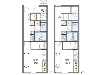 レオパレスOJIYA(1K/2階)の間取り写真
