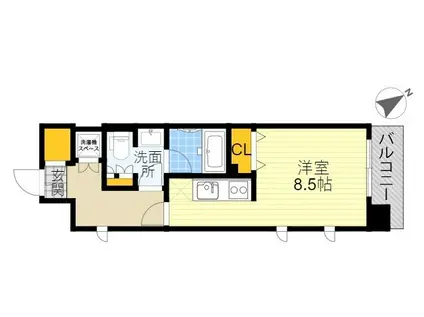 クリオ五反田(ワンルーム/5階)の間取り写真