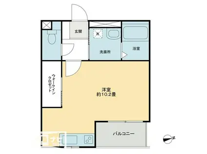 プランドール坂出駅前(ワンルーム/2階)の間取り写真