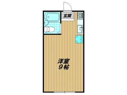 妙法寺ハイツ(ワンルーム/2階)の間取り写真