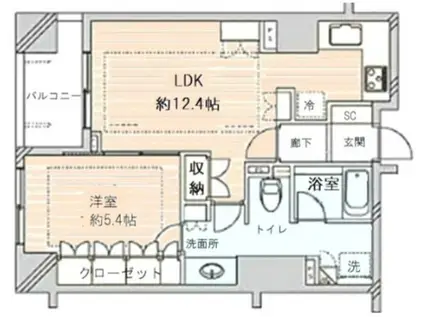 ヒルズ本駒込山の手台(1LDK/3階)の間取り写真