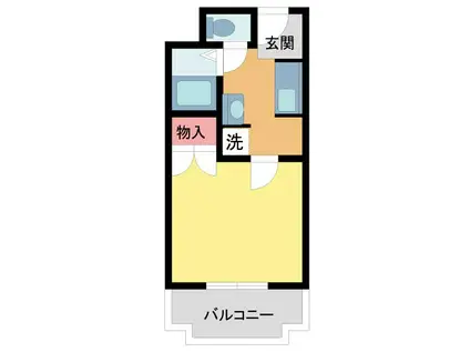 リッチライフ甲子園II(1K/3階)の間取り写真