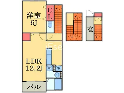 サニーレジデンスⅠ(1LDK/3階)の間取り写真