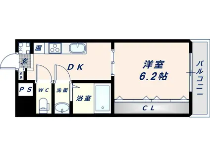 新深江池田マンション(1DK/2階)の間取り写真