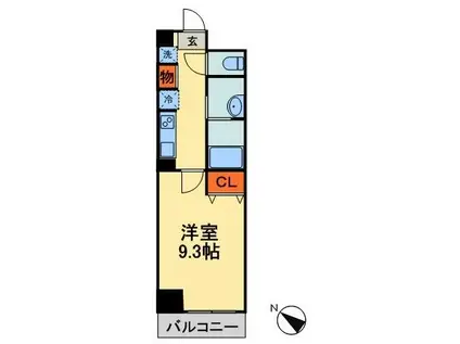 千葉ポートイースト(1K/3階)の間取り写真