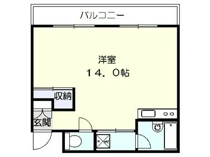 サンクレージュ横浜(ワンルーム/1階)の間取り写真