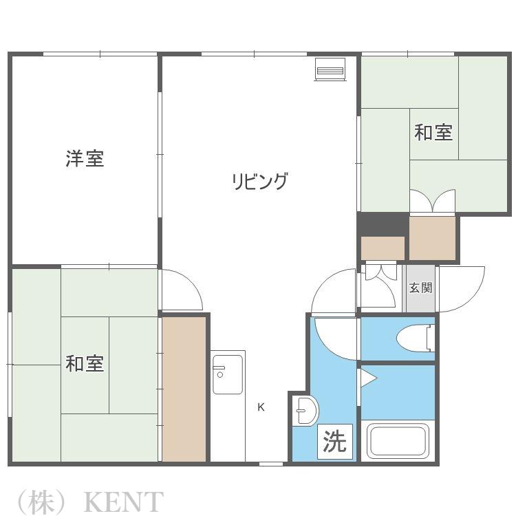 メイユールトータスA(3LDK/1階)の間取り写真