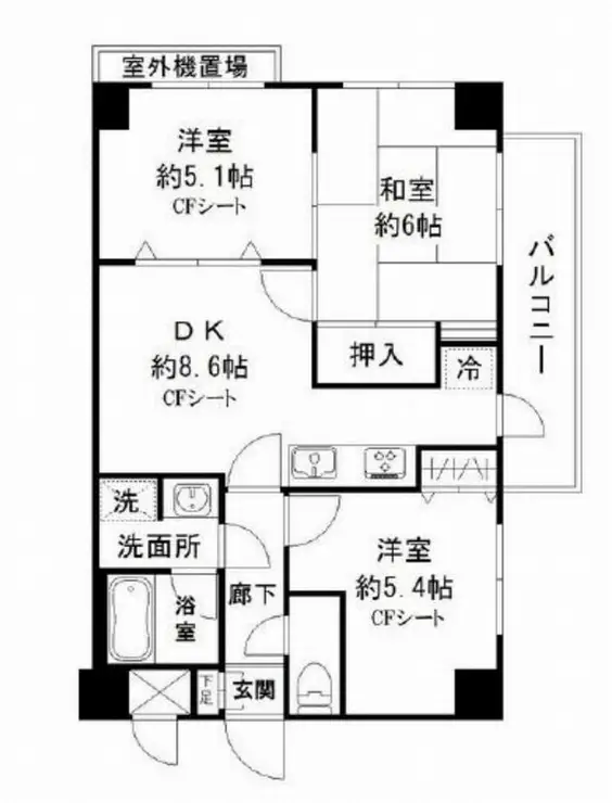 ルート南常盤台 2階階 間取り