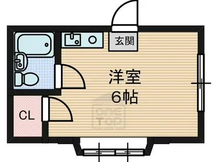 穂積ビル(ワンルーム/2階)の間取り写真