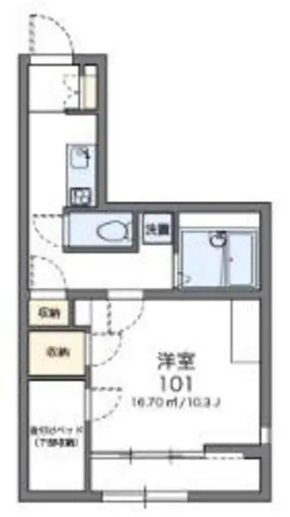 レオパレス富士見 1階階 間取り