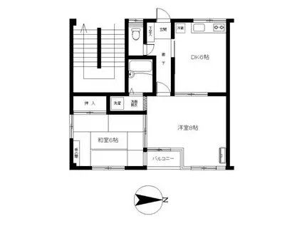 30スペース(2DK/1階)の間取り写真