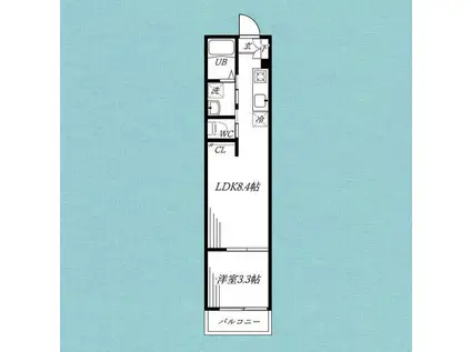 フローレンスベリー湘南台(1LDK/2階)の間取り写真