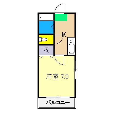 センチュリービル(1K/2階)の間取り写真