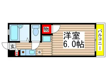 ベルコリーヌIII(ワンルーム/2階)の間取り写真