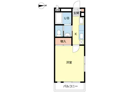 レイクハイツ(1K/2階)の間取り写真