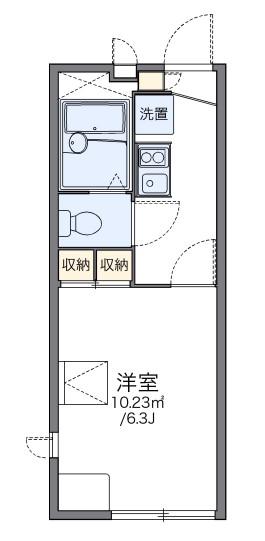 レオパレスブレスブライト(1K/1階)の間取り写真