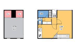 カーサアトレ(2LDK/1階)の間取り写真