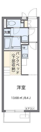 ミランダセジュール(ワンルーム/2階)の間取り写真