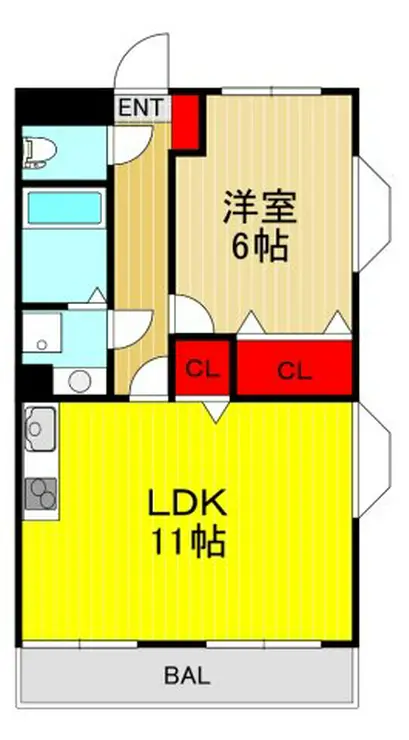 セゾンミヤ 4階階 間取り